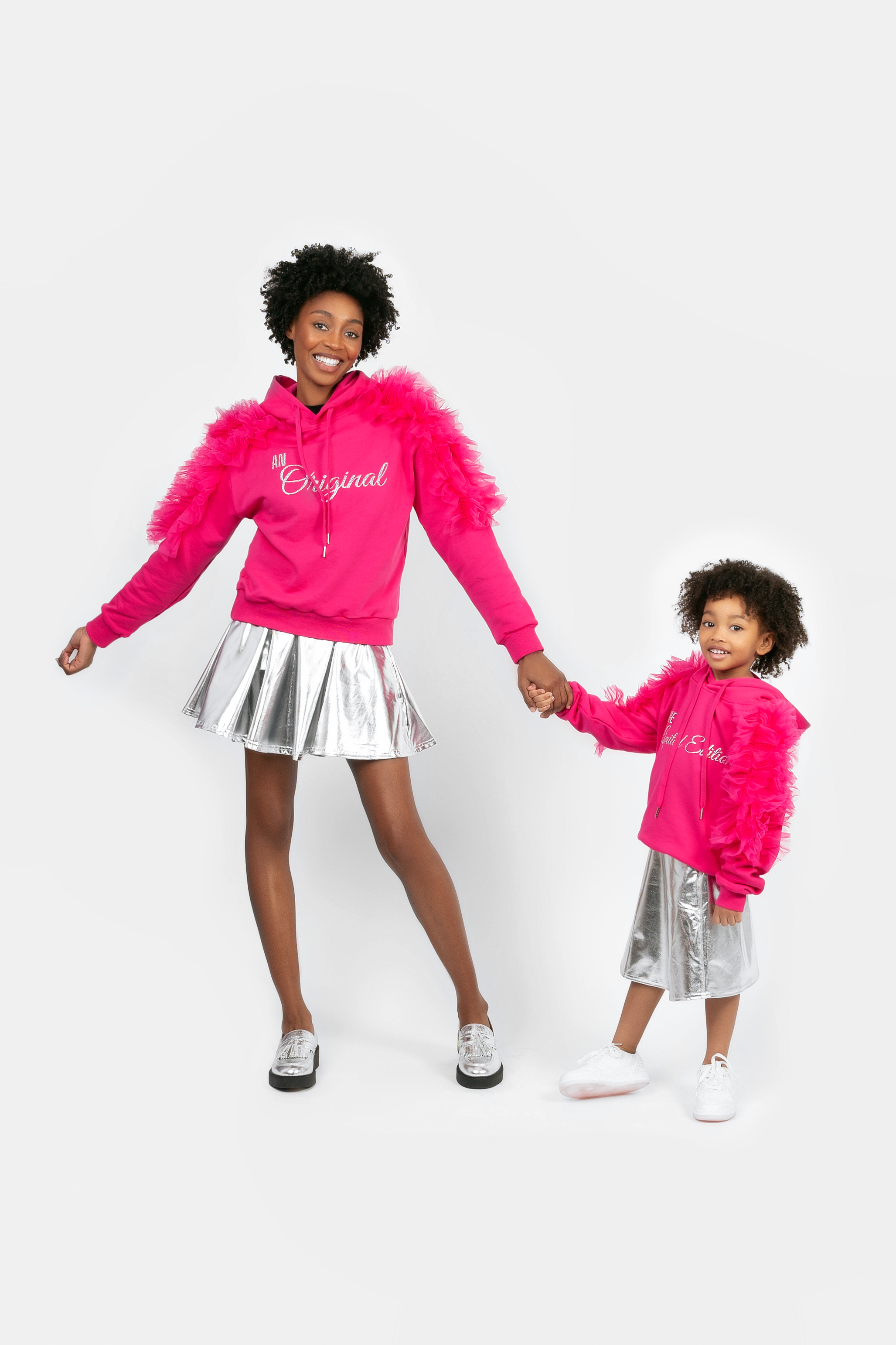 An Original Tulle Hoodie- Pink