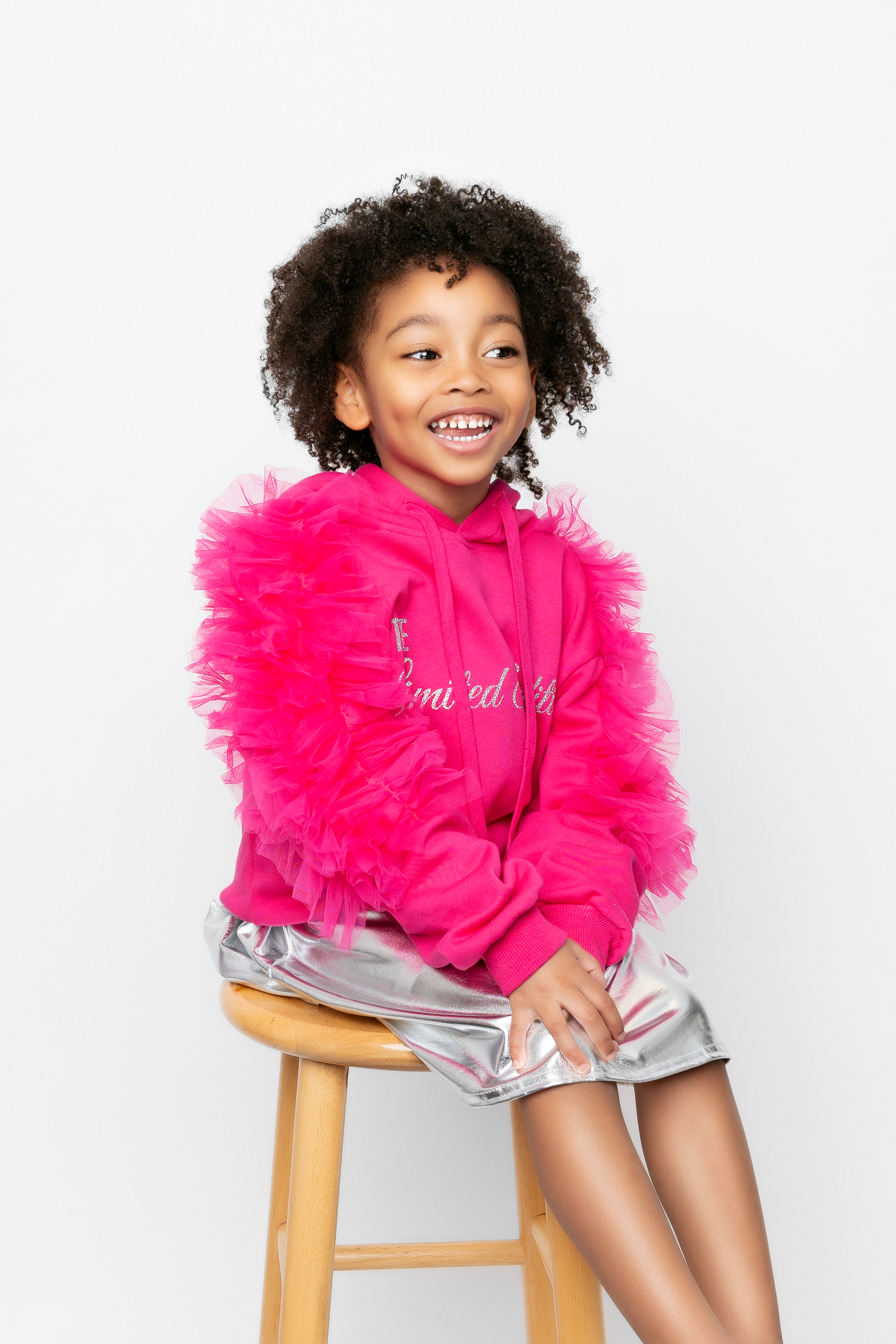 Kids Limited Edition Tulle Hoodie- Pink