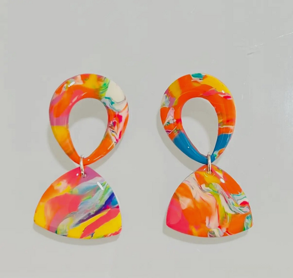 Orange In the Mix Earrings