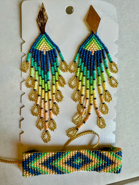 Island Glow Beaded Earring Set