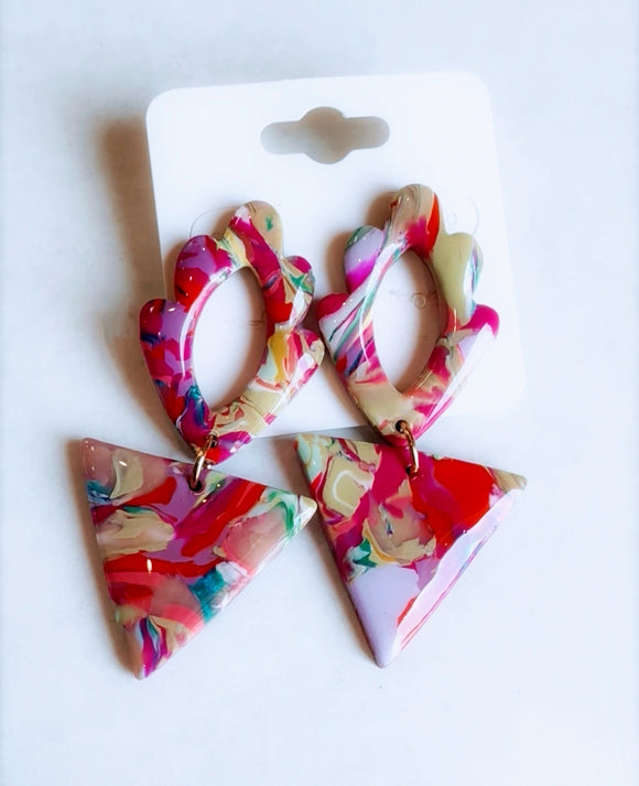 Color Splash Dangle Earrings
